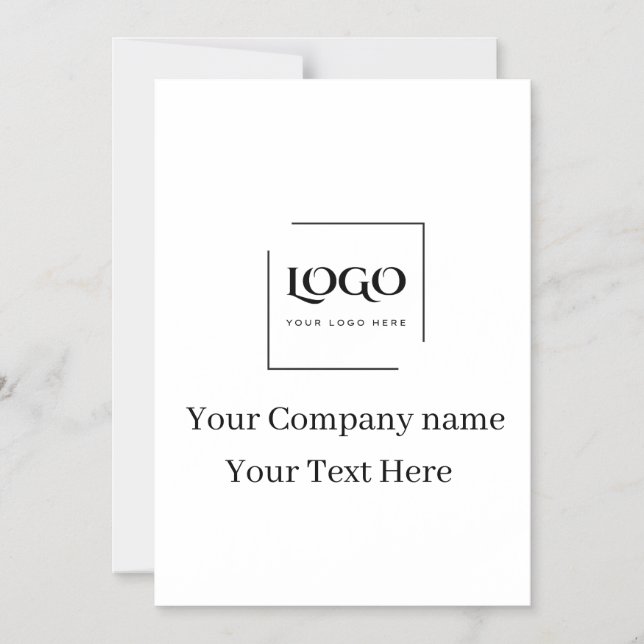 Convite Modelo de logotipo personalizado elegante (Frente)