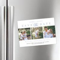 Modelo de Save The Date Elegante com 3 Fotos