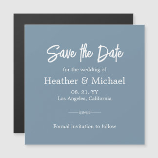 Convite Modern Dusty Blue Salve O Casamento Da Data