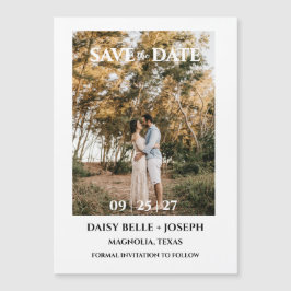Convite Modern Script Photo Wedding Save The Date