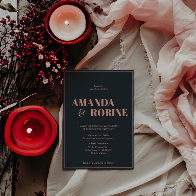 Convite Moderno ao Casamento Simples e Minimalista (Criador carregado)