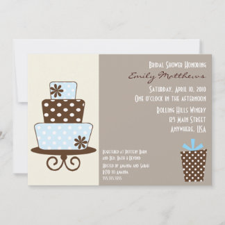 Convite Moderno Azul e Marrom