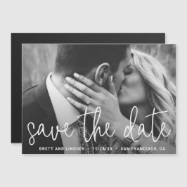 Convite Moderno Casamento de Foto Elegante Salve a Data