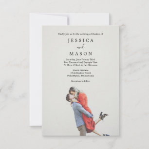 Convite Moderno de Casamento com Foto
