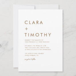 Convite Moderno de Casamento de Script Clássico Mí