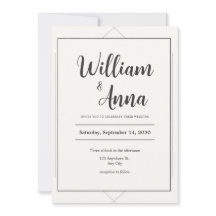 Convite Moderno de Casamento Minimalista