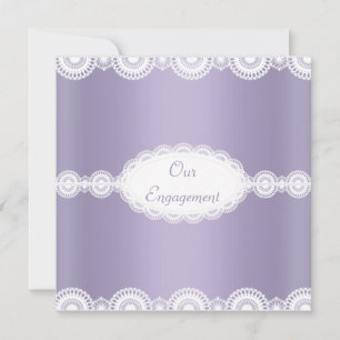 CONVITE MODERNO DE FESTA DE NOIVADO LACE LILAC