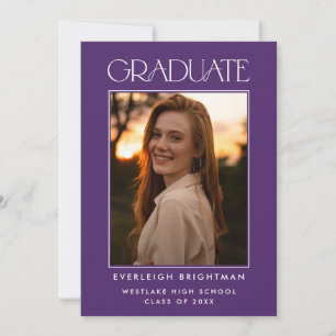 CONVITE MODERNO DE GRADUAÇÃO DE FOTOS DE TIPOGRAFI