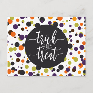 Convite Moderno de Halloween para Doce ou Travessu