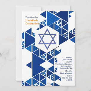 Convite moderno de Hanukkah