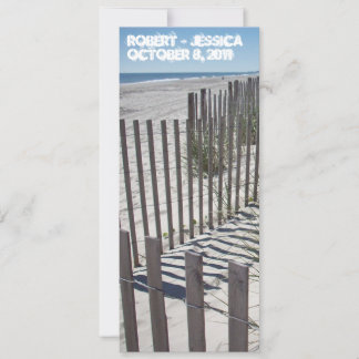 Convite moderno do casamento de praia