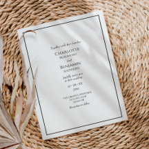 Convite Moderno Minimalista Simples para Casamento