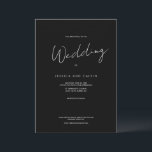 Convite Moderno Mínimo para Casamento Simples<br><div class="desc">A simplicidade fala tudo! Este convite de casamento mínimo ajustado o casamento moderno de hoje. É um modelo fácil que inclui todos os detalhes necessários para o seu casamento. Clique em "personalizar" ou "inserir informações" para alterar as informações ou você pode ir ainda mais longe alterando a cor dos textos...</div>