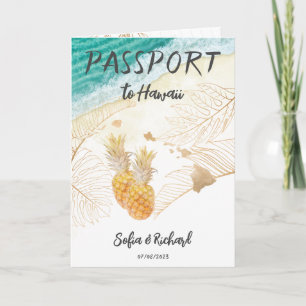 Convite Moderno Mundial do Passaporte de Destino do Havaí