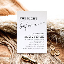 Convite Moderno Noite Antes do Jantar de Ensaio