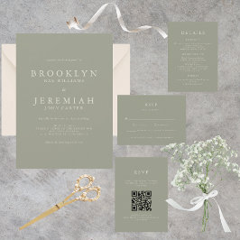 Convite Moderno para Casamento BROOKLYN Sage