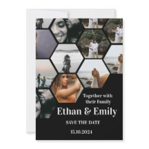 Convite Moderno para Casamento com Fotos