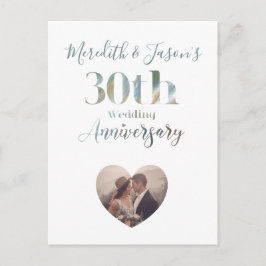 Convite Moderno para Casamento de 30 de Aniversári