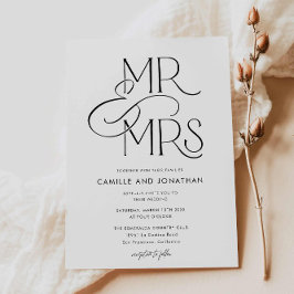 Convite Moderno para Casamento de Fotos Elegante