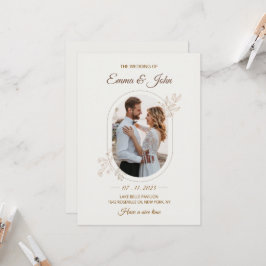 Convite Moderno para Casamento Minimalista