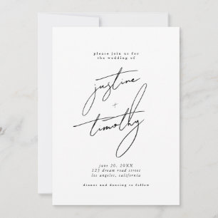 Convite Moderno para Casamento Minimalista