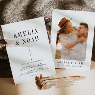 Convite Moderno para Casamento Minimalista