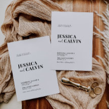 Convite Moderno para Casamento Minimalista