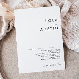 Convite Moderno para Casamento Minimalista