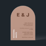 Convite Moderno para Casamento Mocha Brown<br><div class="desc">Este belo convite de casamento moderno mostra branco e marrom de duas tonalidades. (Há um chocolate escuro mocha marrom e há também um tom mais claro de mocha marrom). O convite é fácil de personalizar online antes de fazer pedidos.</div>