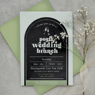 Convite Moderno para Casamento Poste Brunch