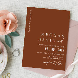 Convite Moderno para Casamento Terracotta