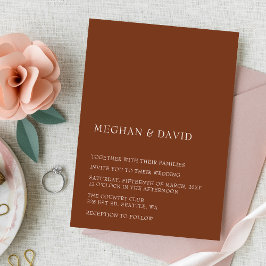 Convite Moderno para Casamento Terracotta