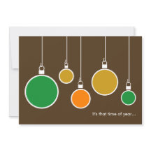 Convite Moderno para Feriados - Castanho Chocolate