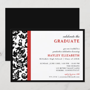 Convite Moderno para Formatação de Borda Vermelh