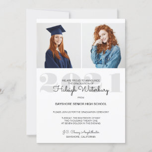 Convite Moderno para Graduação de Fotos - Qualqu