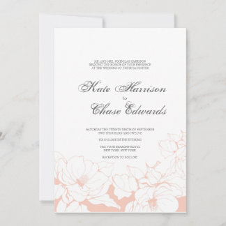 Convite Moderno: Peach Floral
