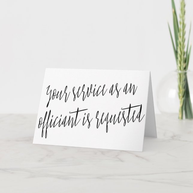 Convite Moderno "Seu serviço como oficial é solicitado" (Frente)