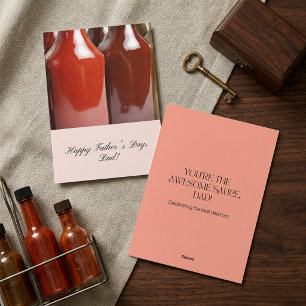 Convite Molho de Salsa Picante Dia dos Pais Engraçado