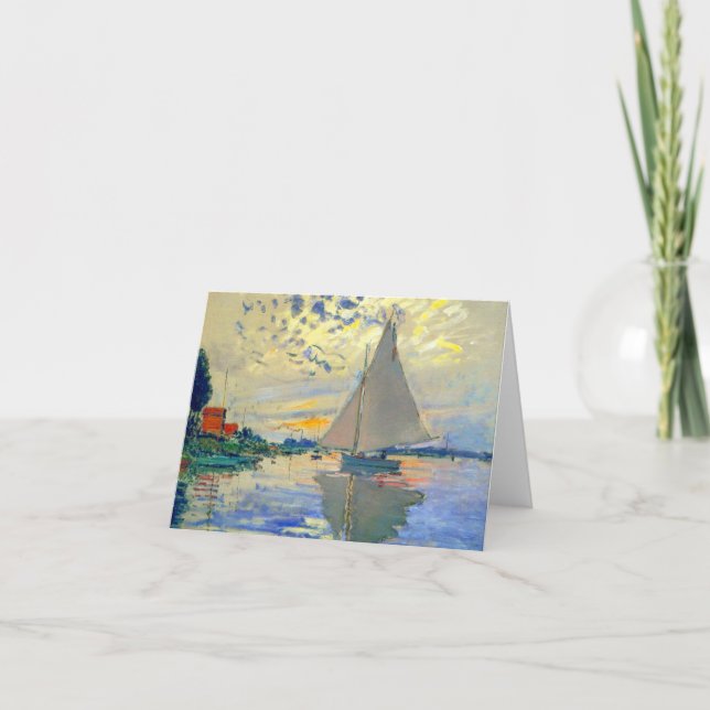 Convite Monet Sailboat no Le Petit-Gennevilliers (Frente)