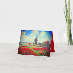 Convite Monet Tulips Windmill