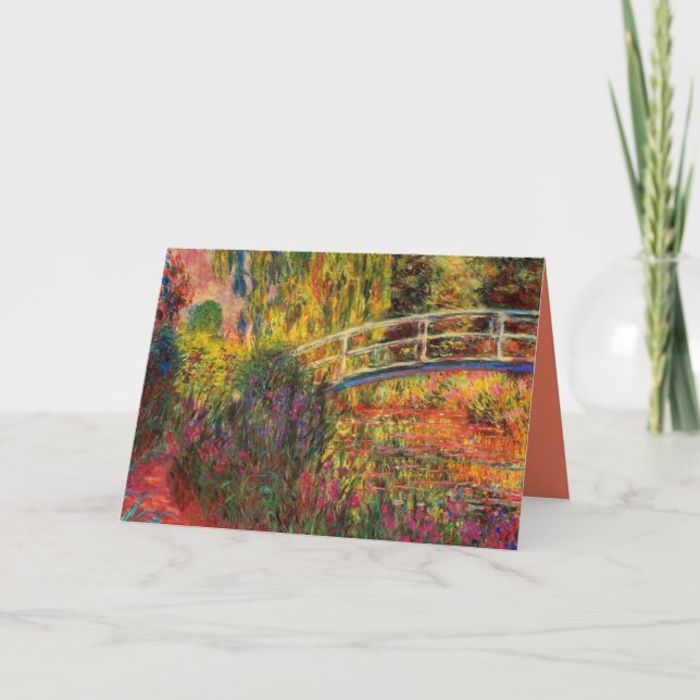 Convite Monet Water Lily Pond and Water Irises (Frente)