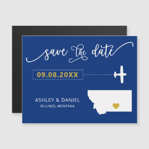 Convite Montana Wedding Save the Date Card, Map