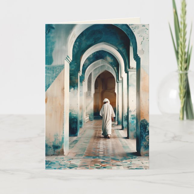 Convite Moorish Marrakesh Blue Cream (Frente)