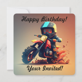 Convite Motocross personalizado