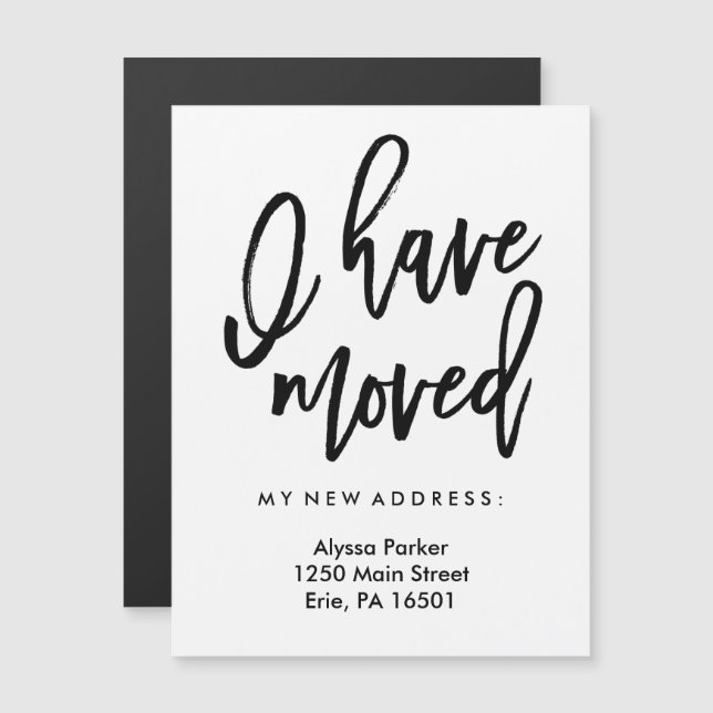 Convite Movi-me em Tipografia Moderna Simples (Frente/Verso)