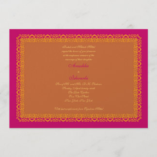 Convite muçulmano Hindu indiano Mehndi do