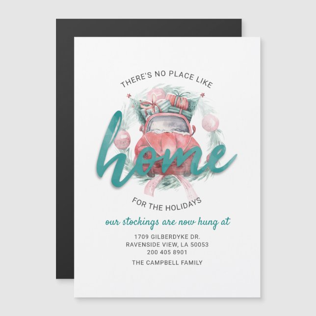 Convite Mudança de Endereço Feriados de Natal Movimentação (Frente/Verso)