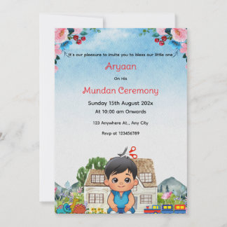 Convite Mundan Ceremony Mobile