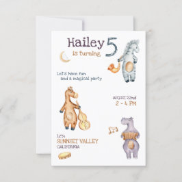 Convite Musical de Aniversário Unisex