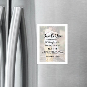 Convite Na moda Photo Overlay Modern Weding Date (Casament